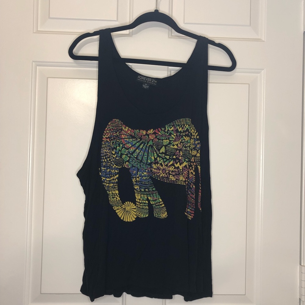 Forever 21 Tribal Elephant Tank Top
